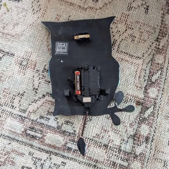 Handmade Whimsical Ceramic Owl Wall Clock by Allen Studios - Picture 6 of 6